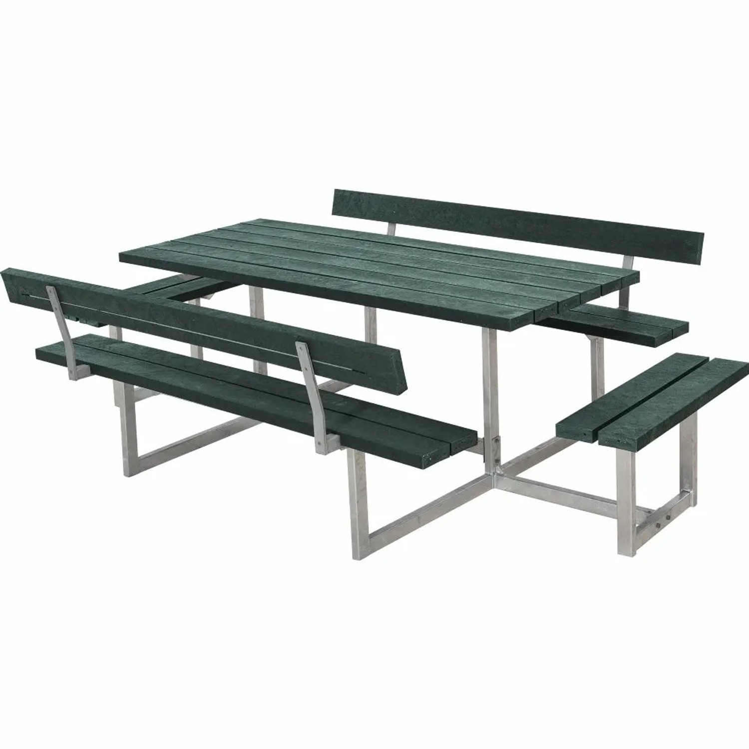 PLUS Gartenmöbel-Set Basic 260 cm mit 2 Anbausätzen und Rückenlehnen Retex Grün