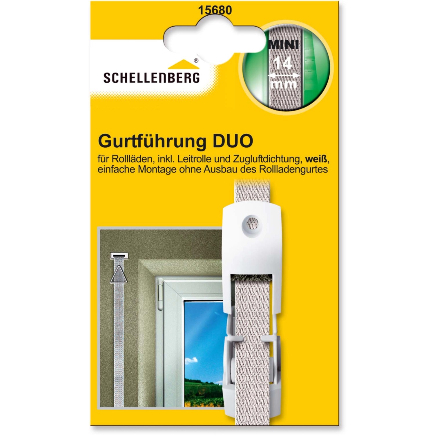 Schellenberg Rollladen Gurtführung Duo Mini Weiß