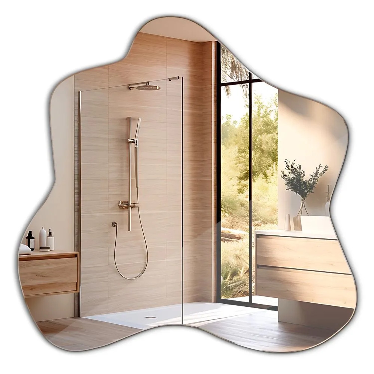 Tulup Wandspiegel Amorpher Spiegel 58x57,5 cm Horizontaler Spiegel Schlafzi günstig online kaufen