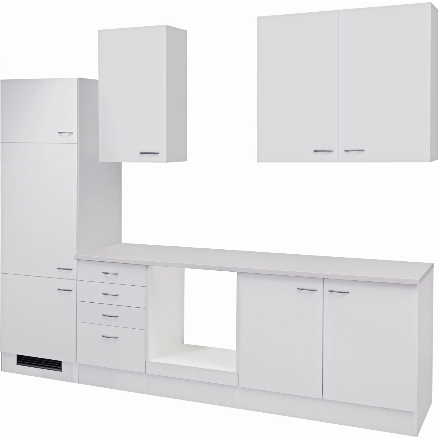 Flex-Well Classic Küchenzeile/Küchenblock Wito 270 cm ohne E-Geräte Weiß
