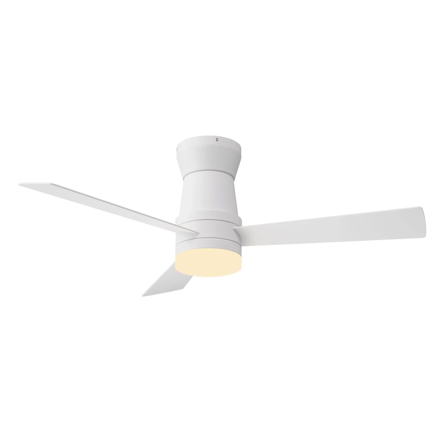 PXloue Deckenventilator mit Beleuchtung DC Motor 3 Flügel Fernbedienung 52 Zoll Weiß
