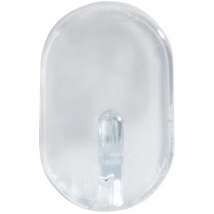 Transparenter Wenko Ovalhaken, selbstklebend, für Bad & Küche.