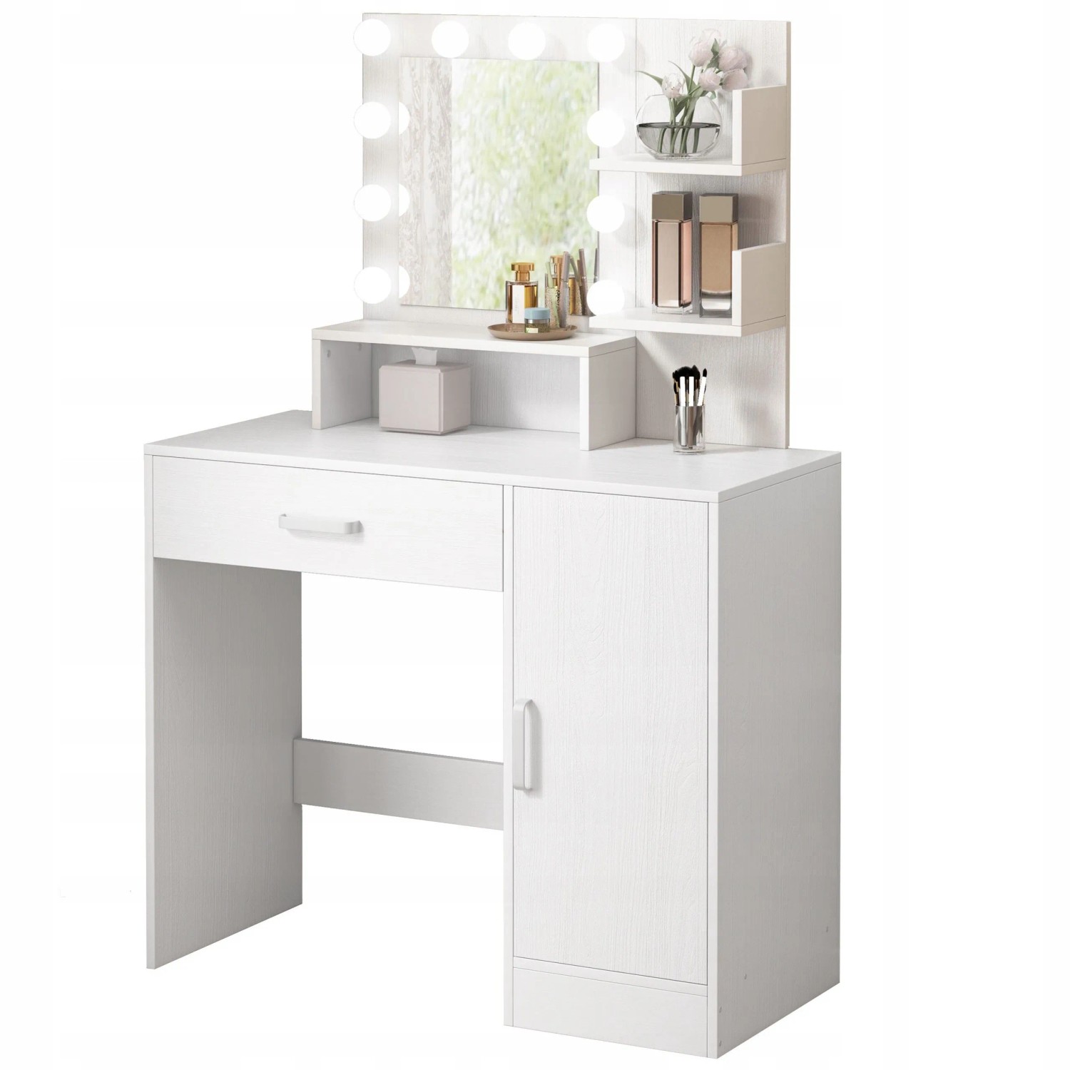 Rebiko Kosmetik Schminktisch Mit Led Spiegel Modern Glamourös Loft Stil