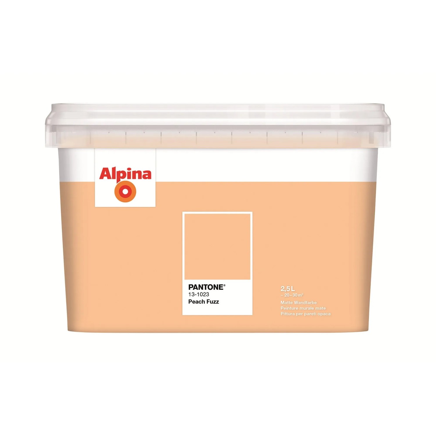 Alpina Innenfarbe Pantone Peach Fuzz 2,5, Pastellorange