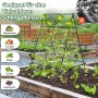 Costway A-förmige Gurken Rankhilfe mit Gurkenpflanze im Gartenbeet.