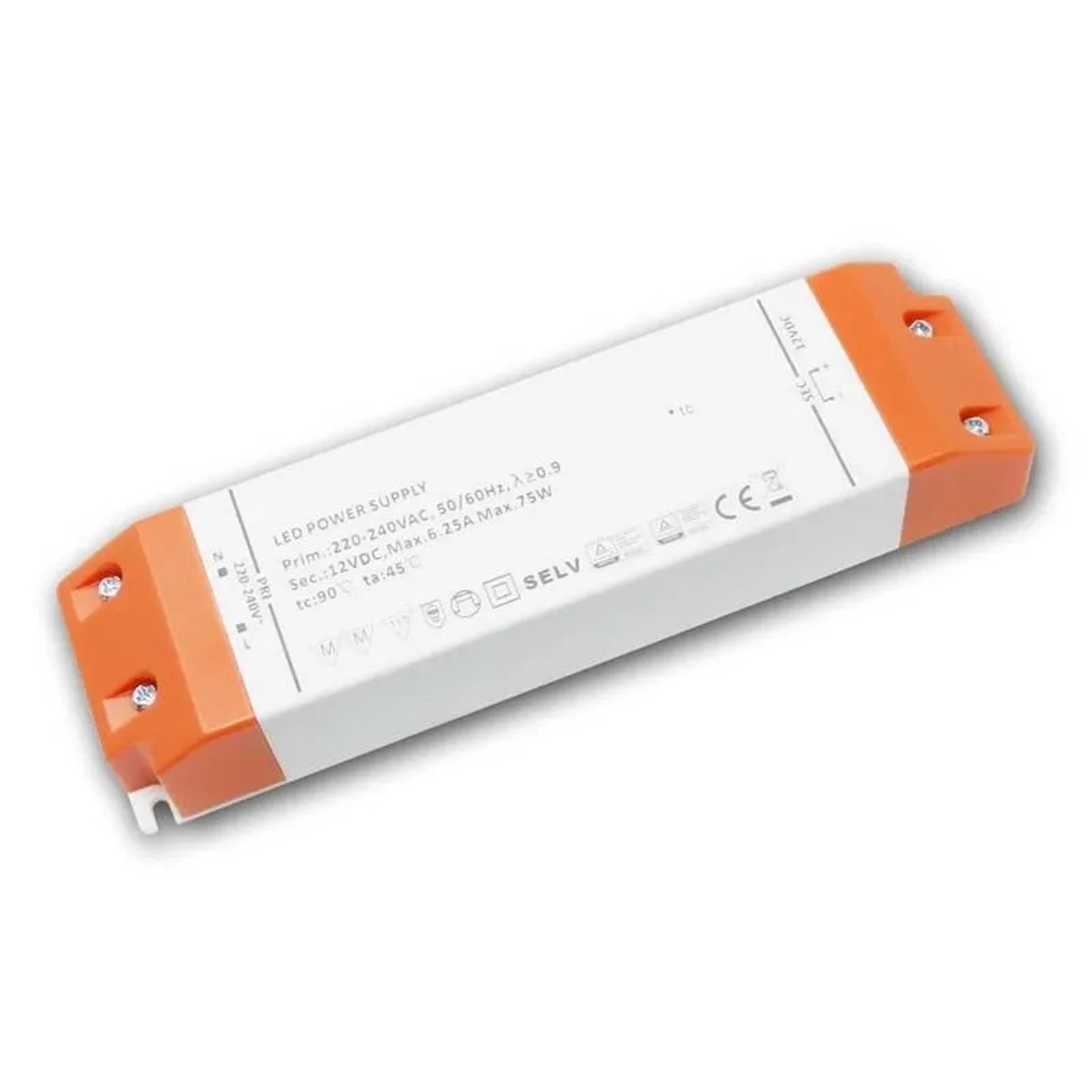 Design Light LED Trafo SLIM 12V DC 75W IP20 29mm Hoch