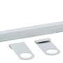 Weiße Metall-Kleiderstange (80 cm) mit Halterungen und Endkappen für Regale & Regalböden.