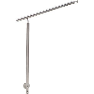 Dieda Eingangsgeländer-Set, Edelstahl, seitliche Montage, 100 cm Länge.