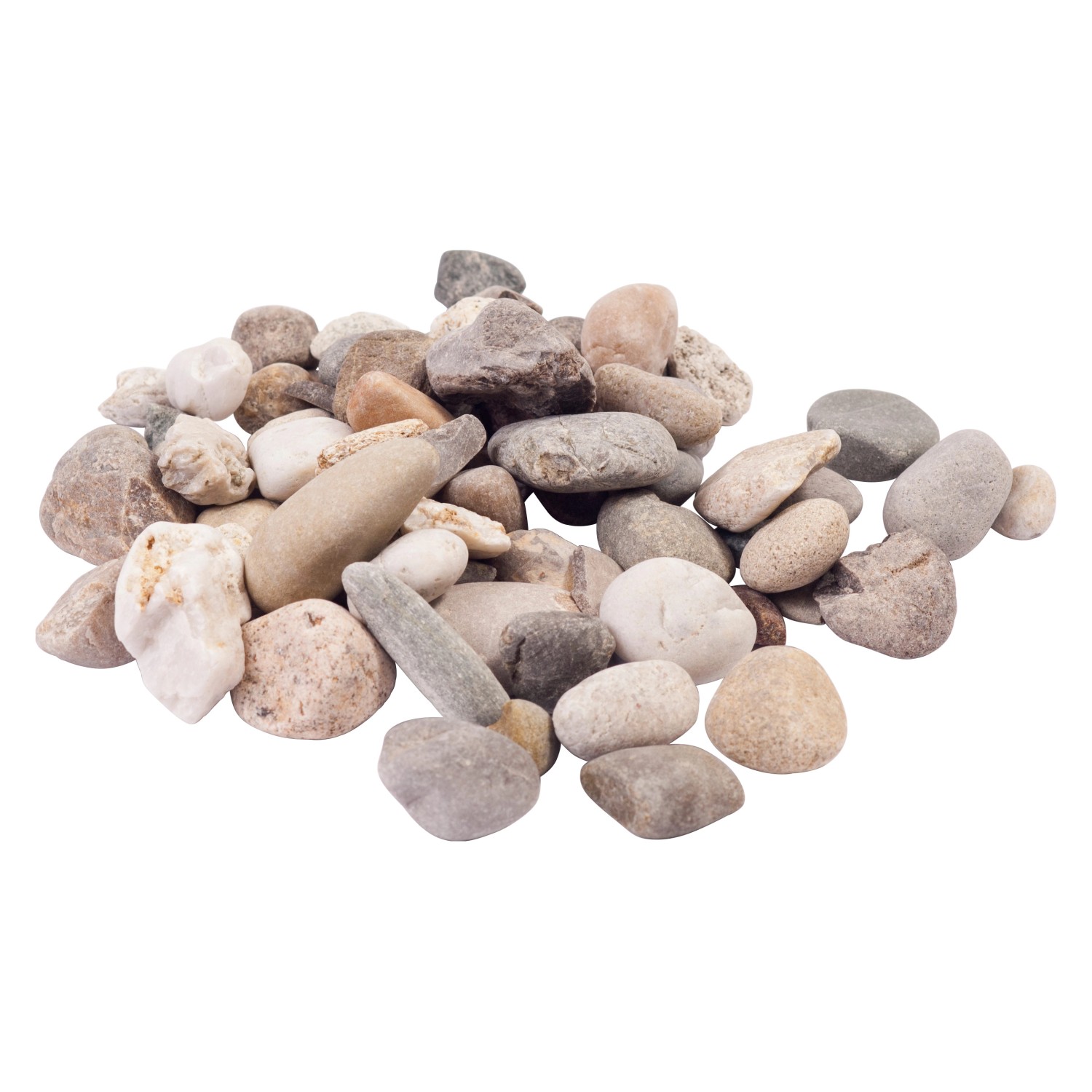 Buntkies Rhein, 20-40 mm, 15 kg Sack. Dekorative, natürlich bunte Zierkiesel für Garten und Haus.