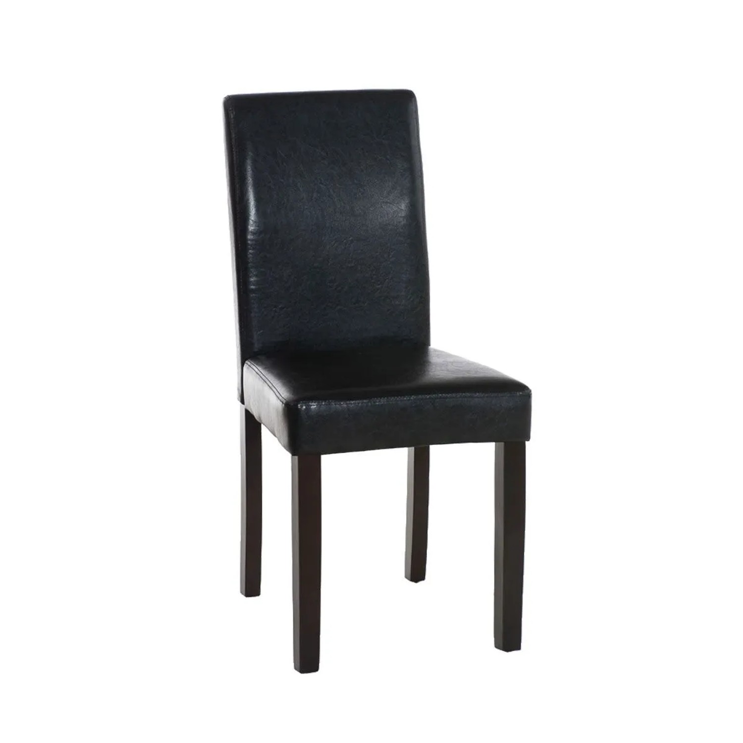 DELUKE Esszimmerstuhl DALAN Kunstleder Schwarz 41x47x91cm Dunkelbraun Essstühle Esszimmerstühle Küchenstühle Wohnzimmerstühle