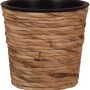 Naturfarbener Übertopf aus Wasserhyazinthe, Ø 21 cm, ideal für den Innenbereich.