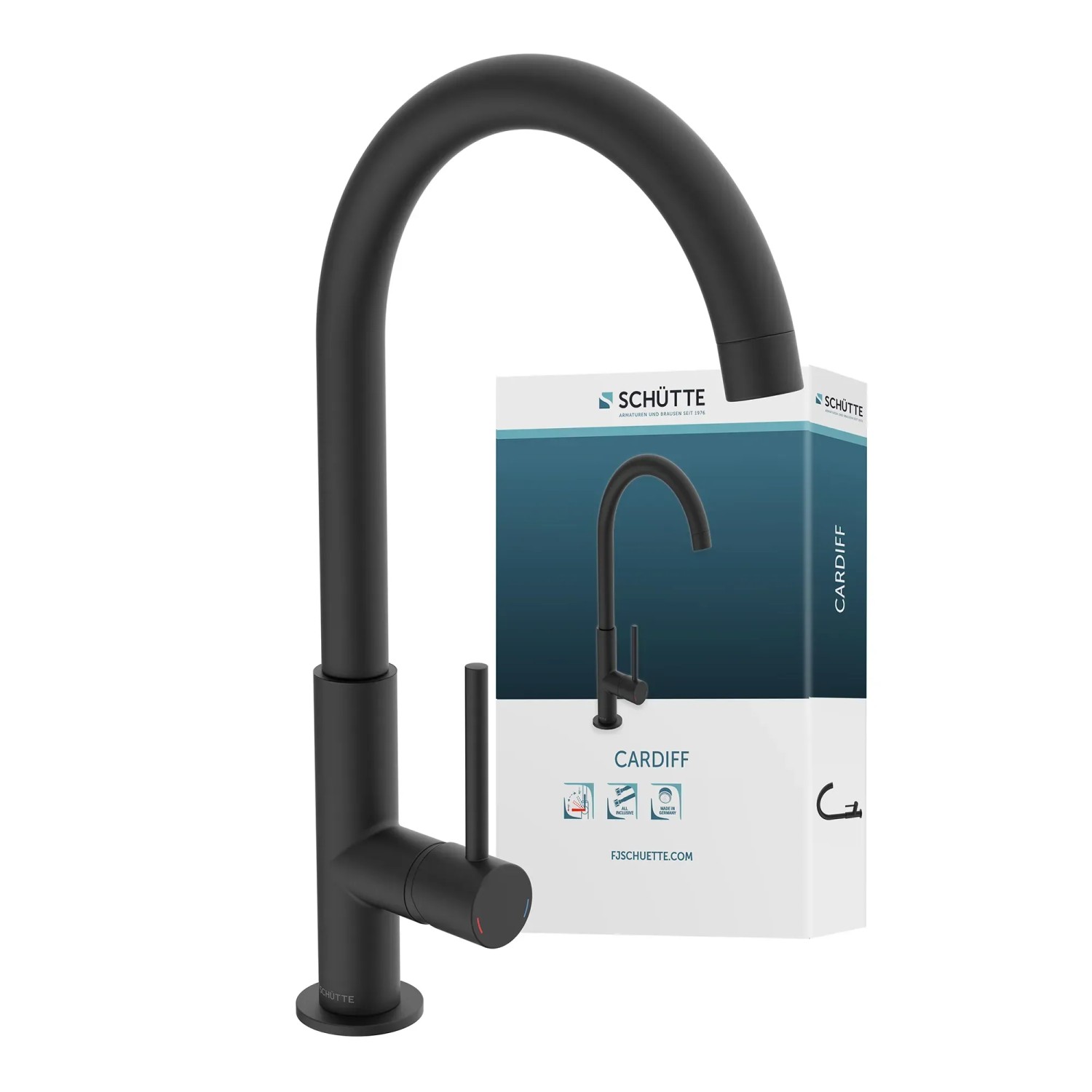Schütte Spültischarmatur Cardiff Schwarz Matt