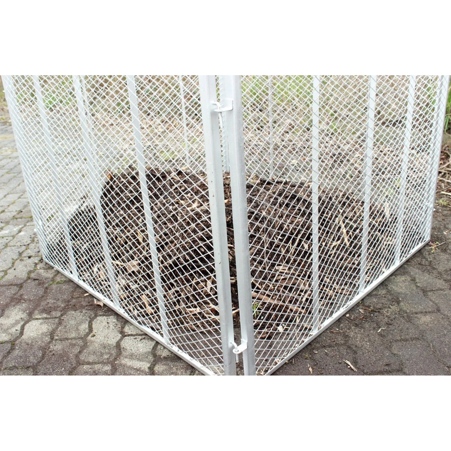 TRUTZHOLM Komposter, 100x100x80 cm, Streckmetall, feuerverzinkt, 2er-Set.
