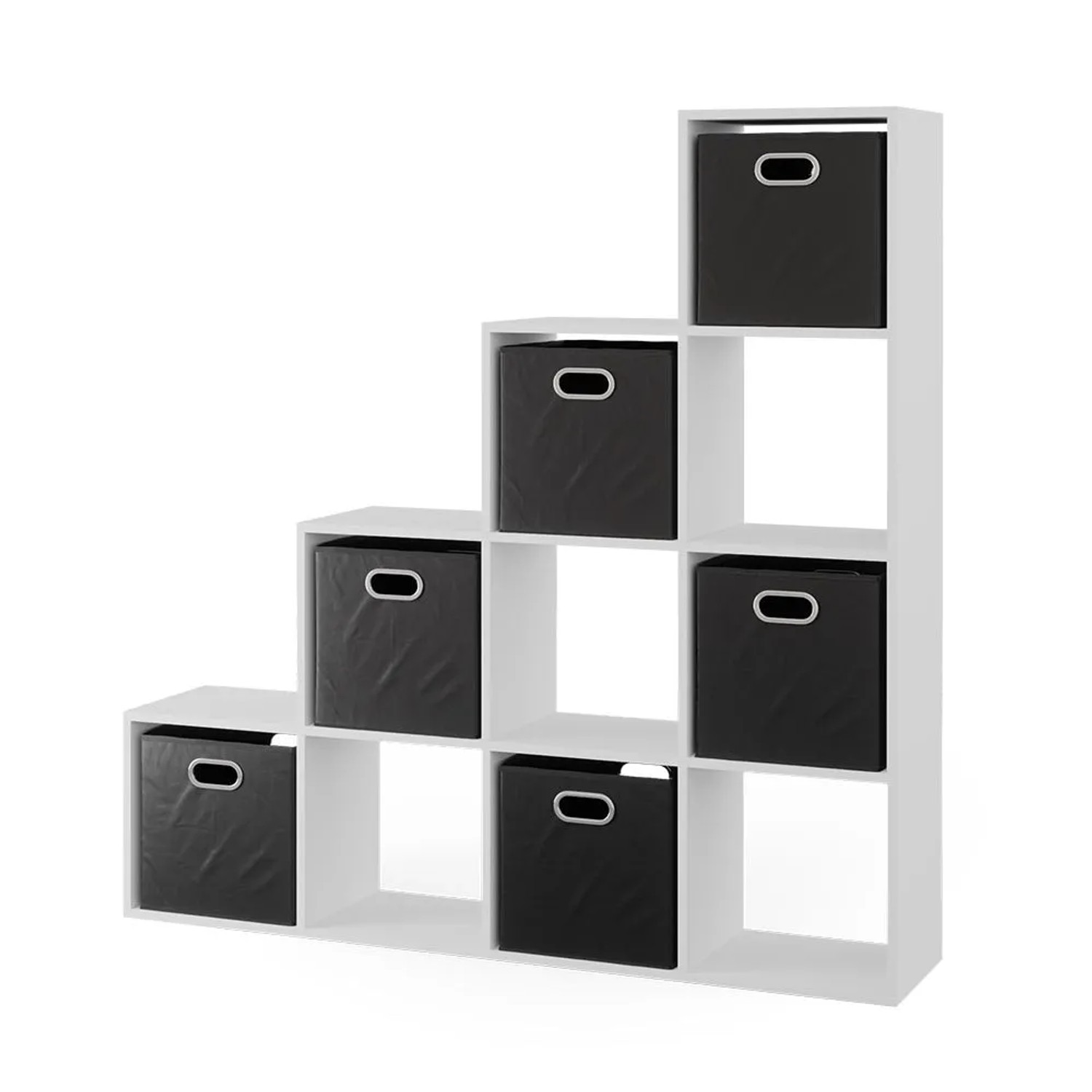 Vicco Treppenregal Weiß 143 x 140 mit 6 Faltboxen Art Nr 37000