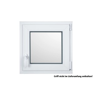 Weißes Kunststofffenster CL70P von KM Meeth, 50x50 cm, DIN rechts.