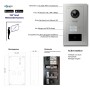 Goliath IP Video Türsprechanlage für 2 Familien in Schwarz/Silber mit RFID Unterputz.