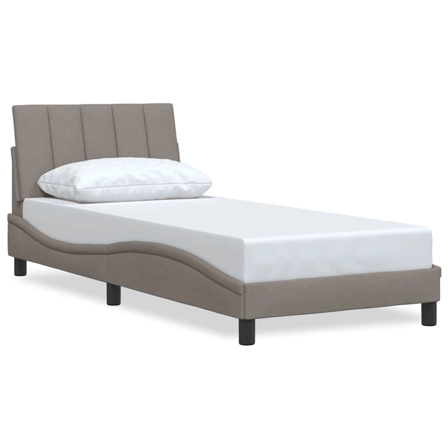 vidaXL Bettgestell ohne Matratze Hanko Taupe 90x190 cm Stoff 3310360 günstig online kaufen