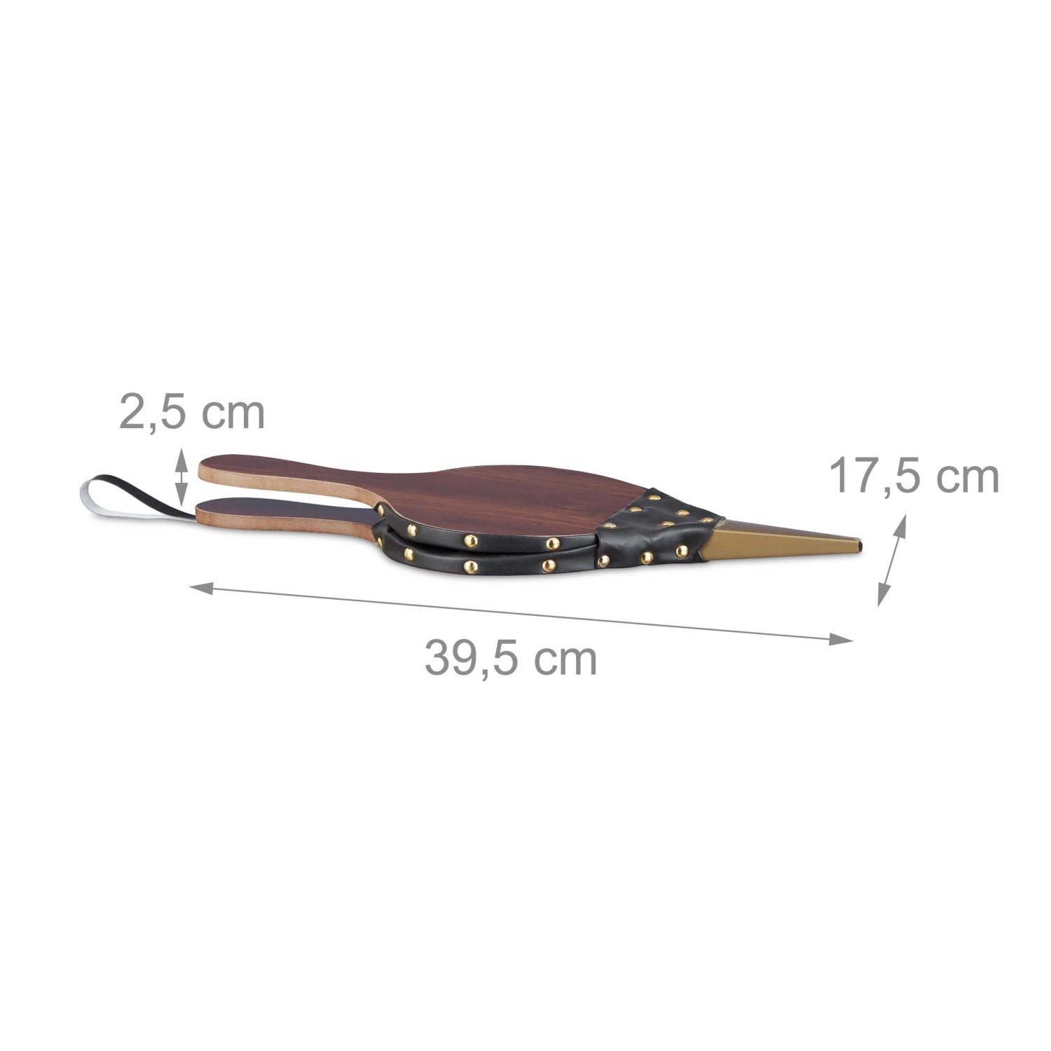 Relaxdays Blasebalg MDF/PVC Schwarz 39,5 cm x 17,5 cm x 2,5 cm_4