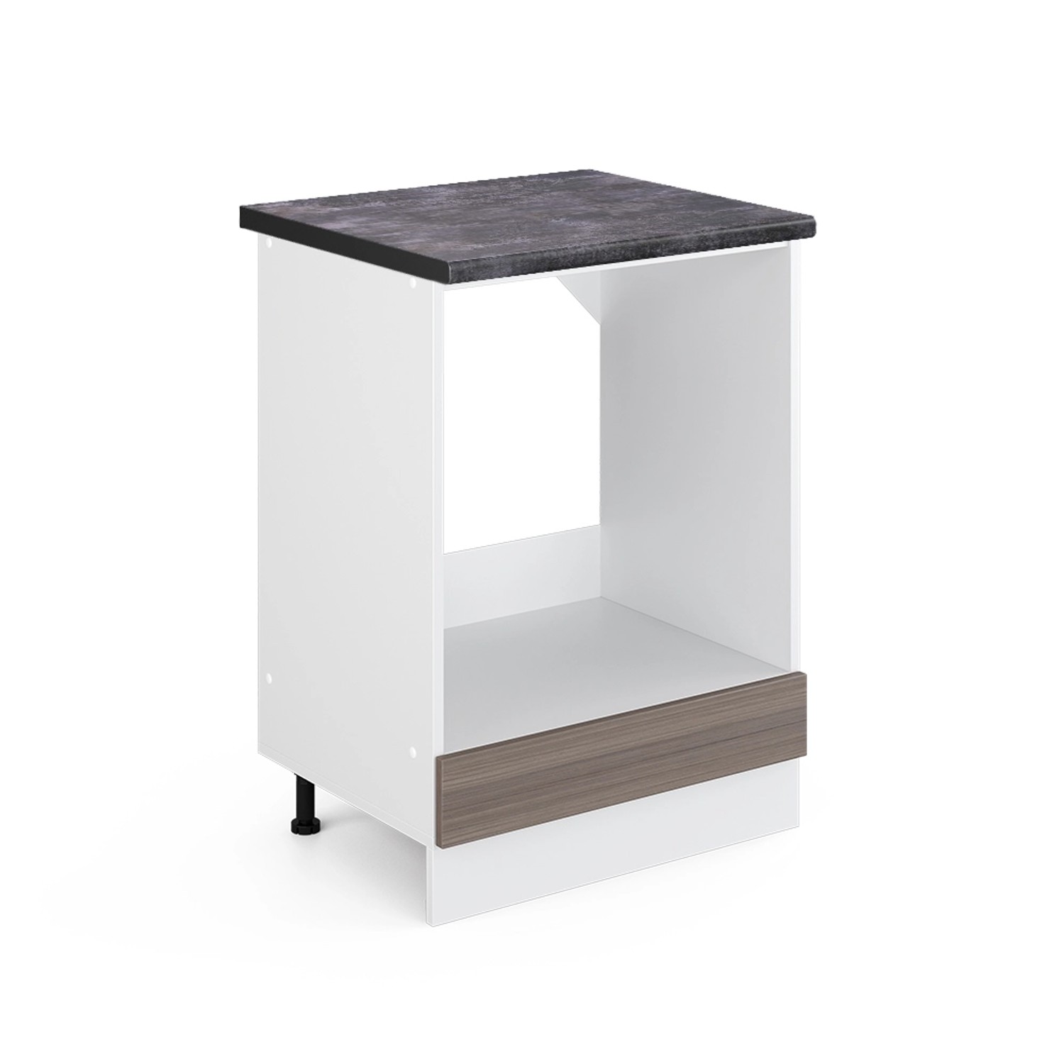 Vicco Herdumbauschrank R-Line Herdschrank Grau/Weiß 60 cm AP Anthrazit günstig online kaufen
