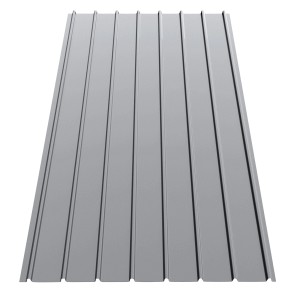 Smart Cover Trapezblech H12, Stahl, Weißaluminium, 200x91 cm. Dachblech für Carport & Gartenhaus.