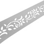 zaunzu Sichtschutz PREMIUM Dekor Floral1, lichtgrau, 2,55m. Zubehör für Zaunbau.