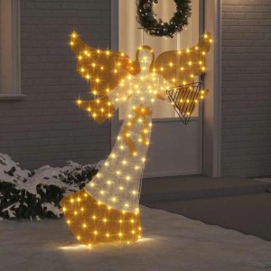 vidaXL Beleuchteter Winkel Warmweiß 116 x 29 x 158,5 cm Polyester 42019624