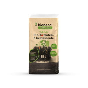 Sack bionero Bio-Tomaten- & Gemüseerde, 18 l, torffrei, mit Pflanzenkohle für reiche Ernte.