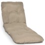 Beige Beautissu Flair RL Rollliegenauflage 190x60cm für Gartenliegen.