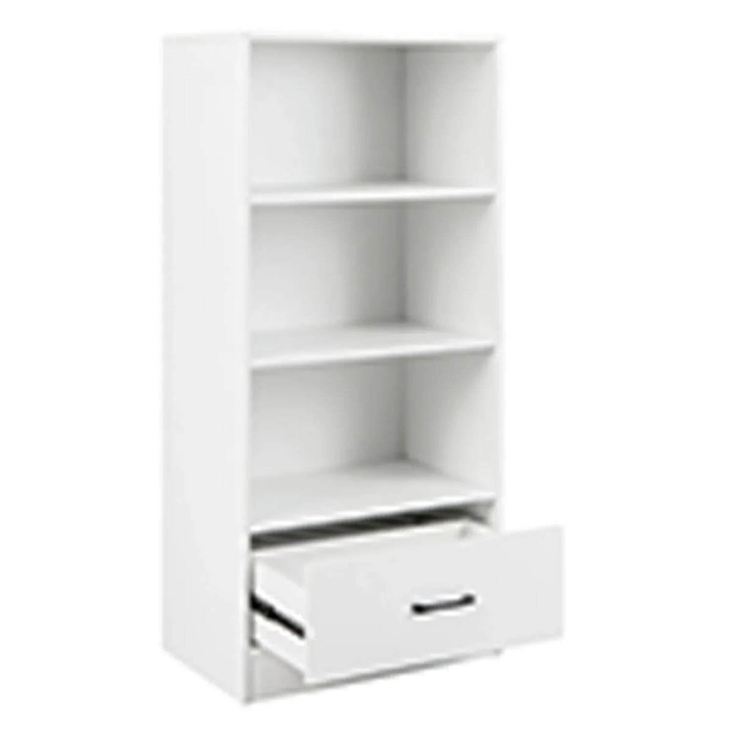 Costway Bücherregal 120 cm Weiß 4 Ebenen Schubladen günstig online kaufen