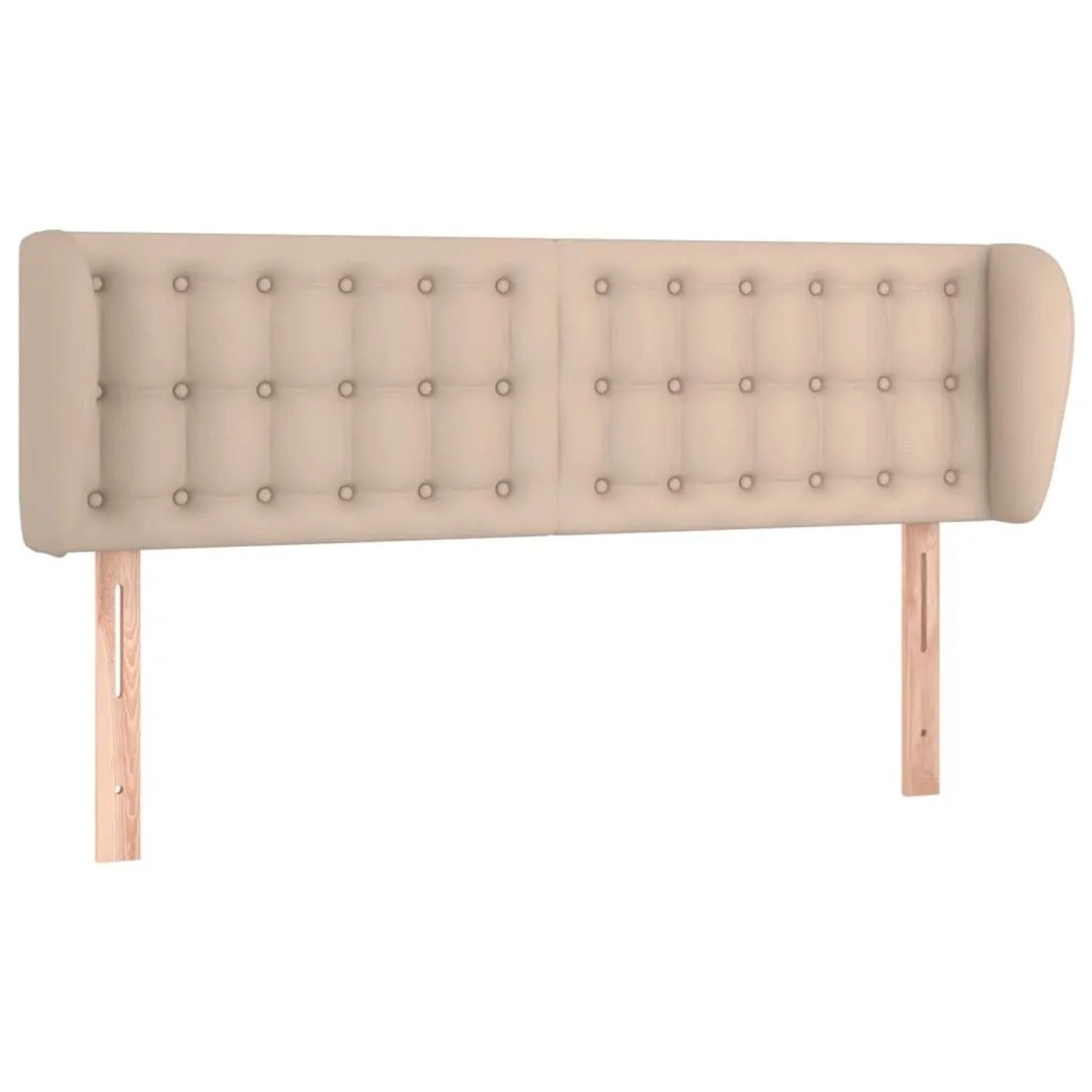 vidaXL Kopfteil mit Ohren Cappuccino-Braun 147x23x78/88 cm Kunstleder 3117239