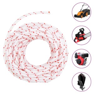 vidaXL Starterseil Weiß und Rot Ø4 mm 10 m Nylon 4100612