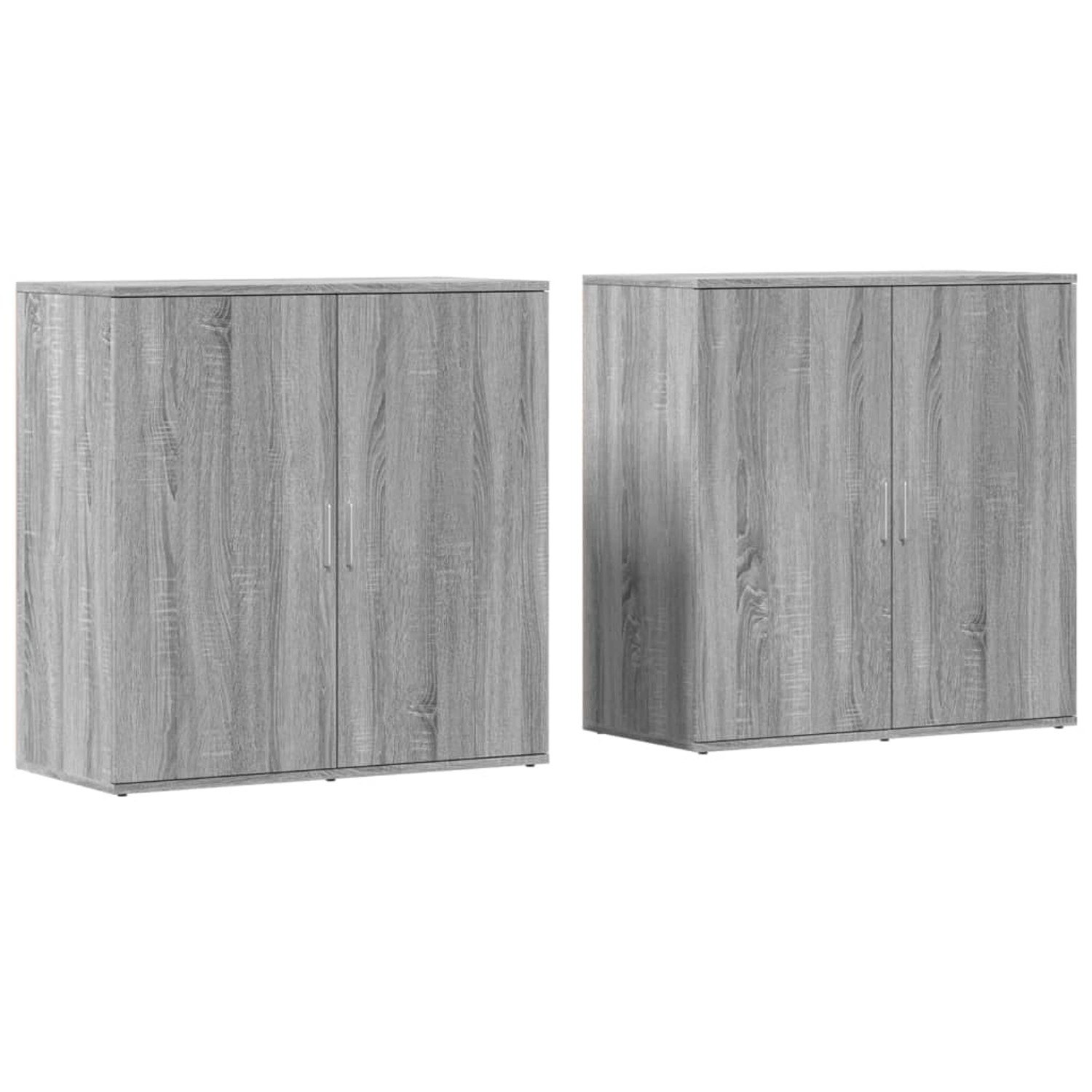 vidaXL Sideboards 2 Stk Grau Sonoma 79x38x80 cm Holzwerkstoff 3276607 günstig online kaufen