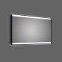 DSK Design LED-Lichtspiegel Black Stark, 120x70 cm, mit schwarzem Rahmen und LED-Beleuchtung oben und unten.