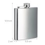 Relaxdays Flachmann 10er Set Edelstahl Silber Geschmacksneutral 12,5 cm x 9,5 cm x 2 cm 200 ml_4