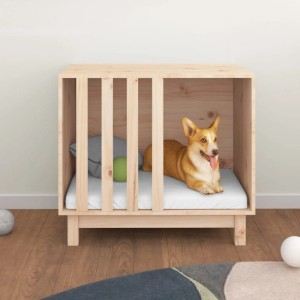 vidaXL Hundehütte 70x50x62 cm Massivholz Kiefer 822481