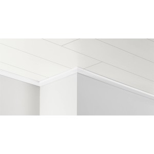 Parador Deckenleiste DAL 3, weiß hochglänzend, für harmonische Deckenabschlüsse.