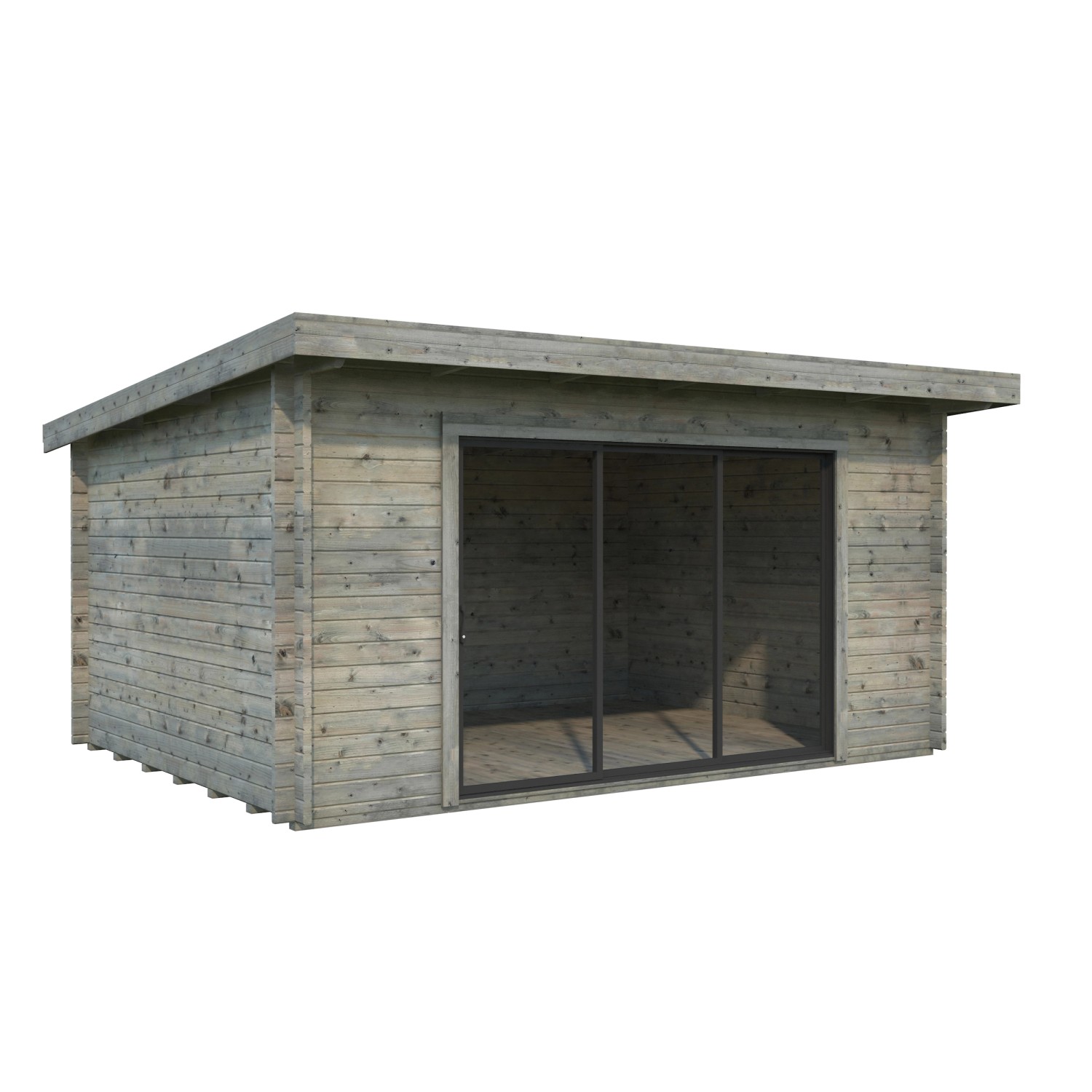 Palmako Gartenhaus Lea Slide Grau Tauchgrundiert 450 cm x 330 cm günstig online kaufen