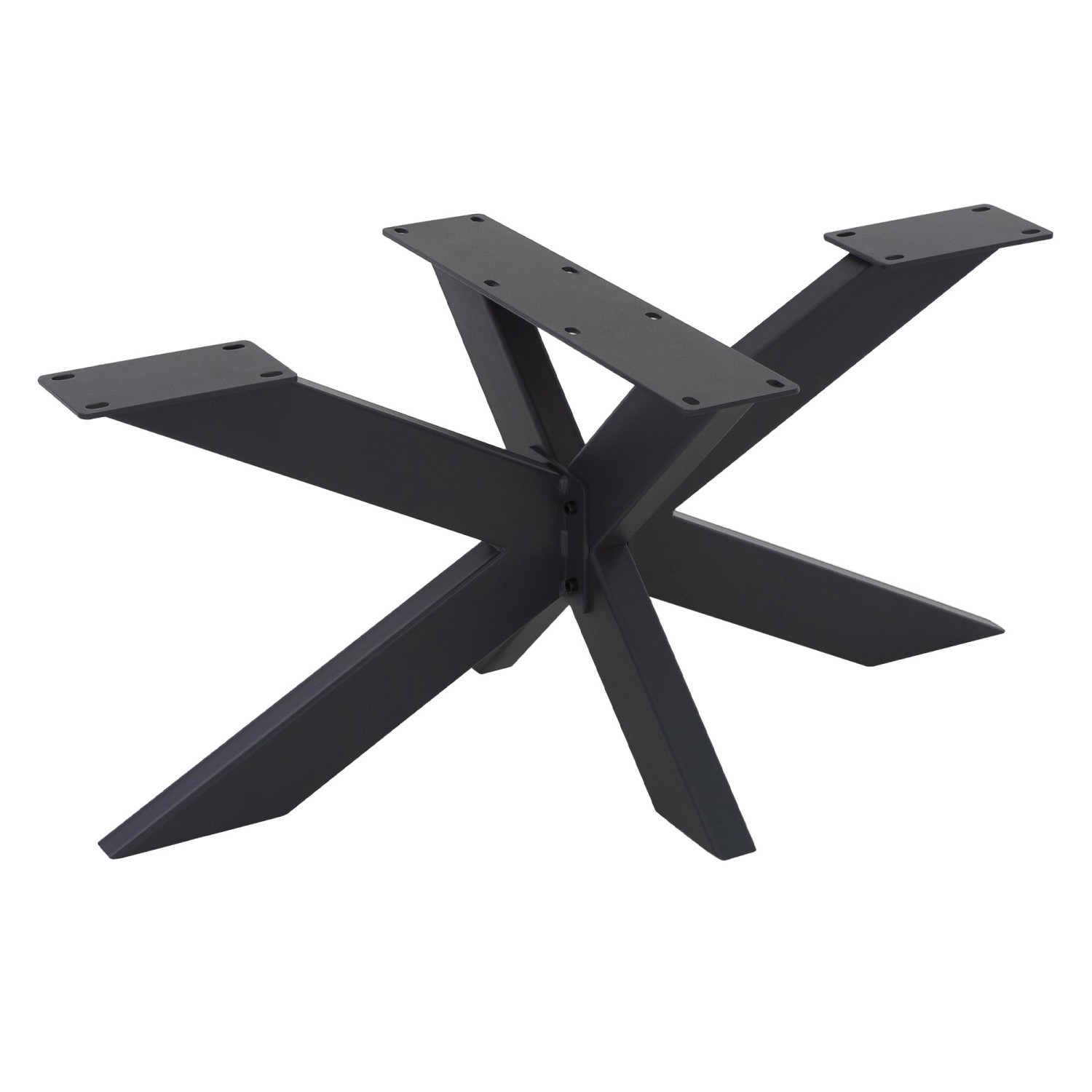 ML-Design Tischgestell Spider 98x58x43 cm Schwarz Kreuzgestell Kreuz X-Design