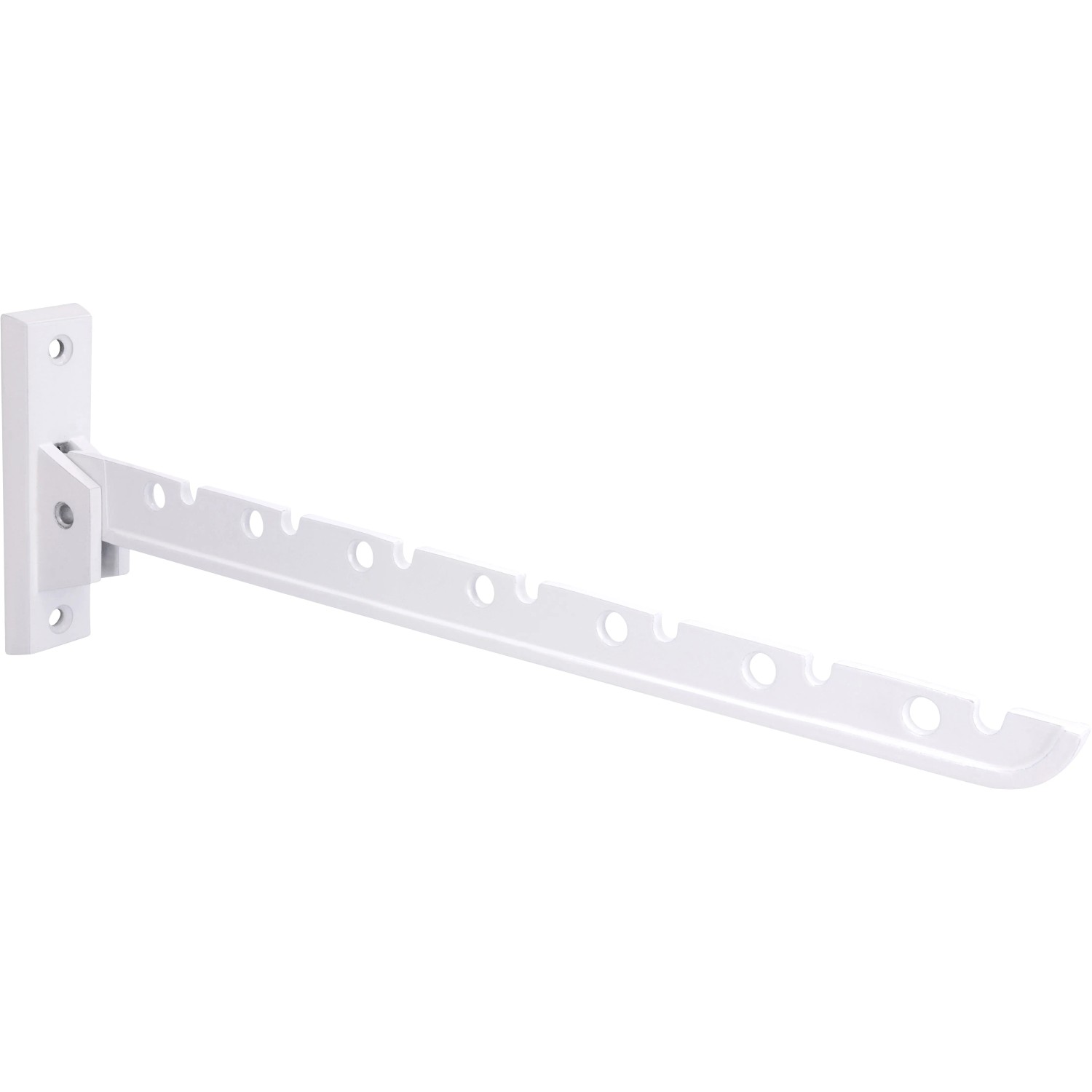 Weißer Siro Klapphaken Kleiderlüfter aus Metall, Länge 330 mm, für Garderoben.