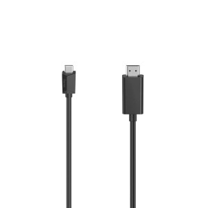 Schwarzes Hama Video-Kabel USB-C auf HDMI 4K, 3m für Computer & Multimedia.