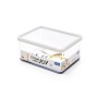 Rotho Vorratsdose Loft Premium, 2,25 l, breit, transparent mit weißem Deckel.