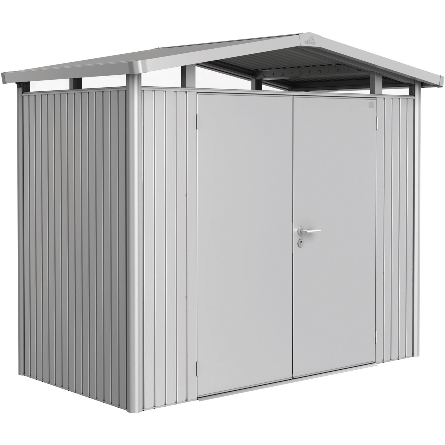 Biohort Metall-Gerätehaus Panorama Silber 3,5 m² günstig online kaufen