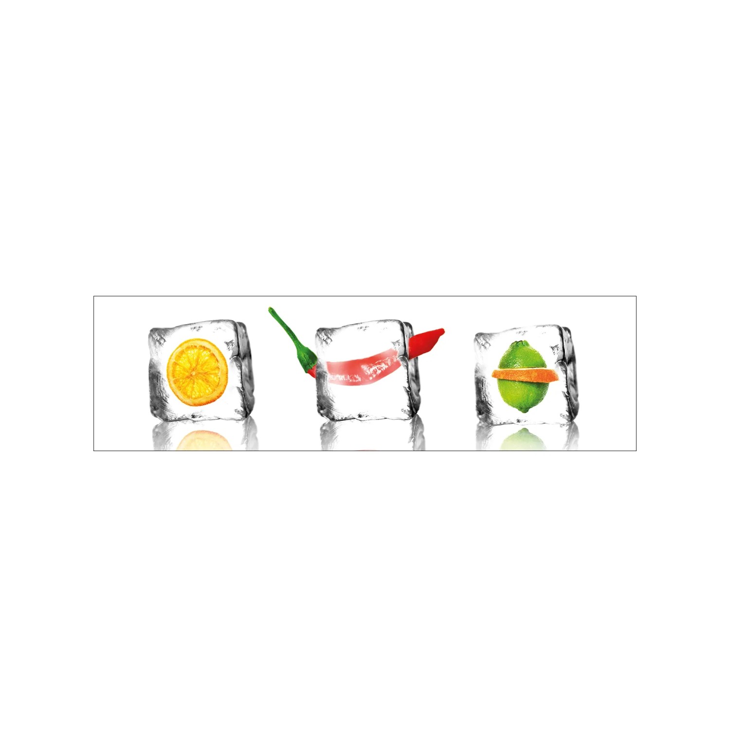 MySpotti Küchenrückwand Profix Cucina Eisfrüchte 210 x 60 cm Kristallklar
