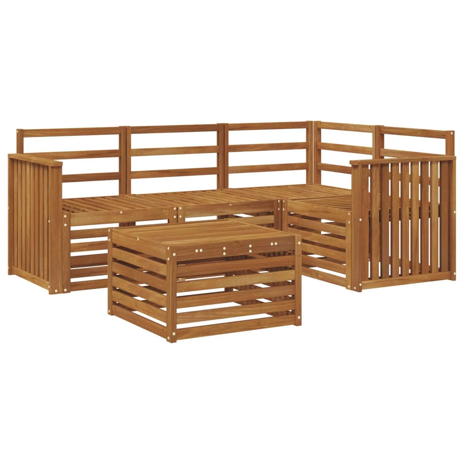 vidaXL Outdoor-Sofagarnitur 5-Tlg Natur Massivholz Akazie 3374764
