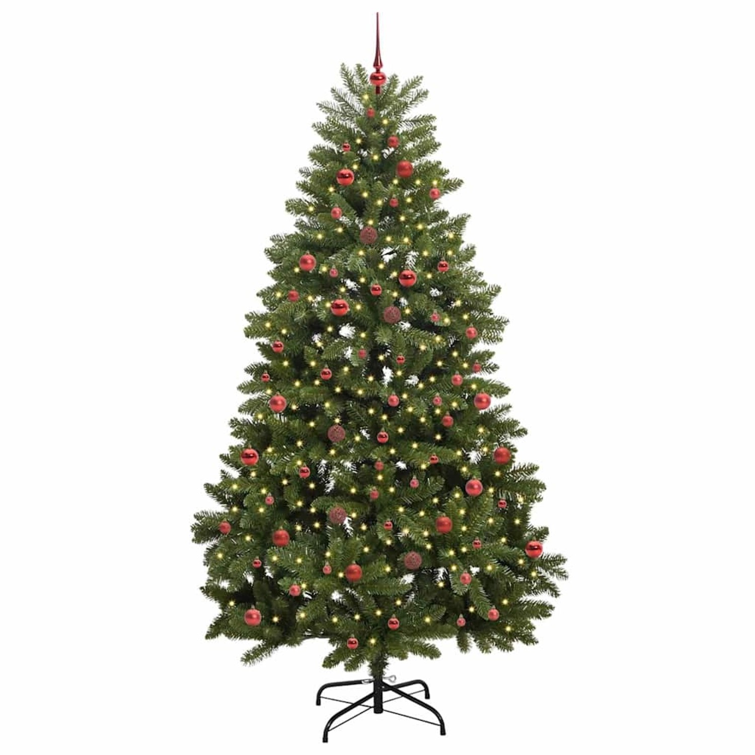 vidaXL Künstlicher Weihnachtsbaum Grün 240 cm PVC und Metall 3395703