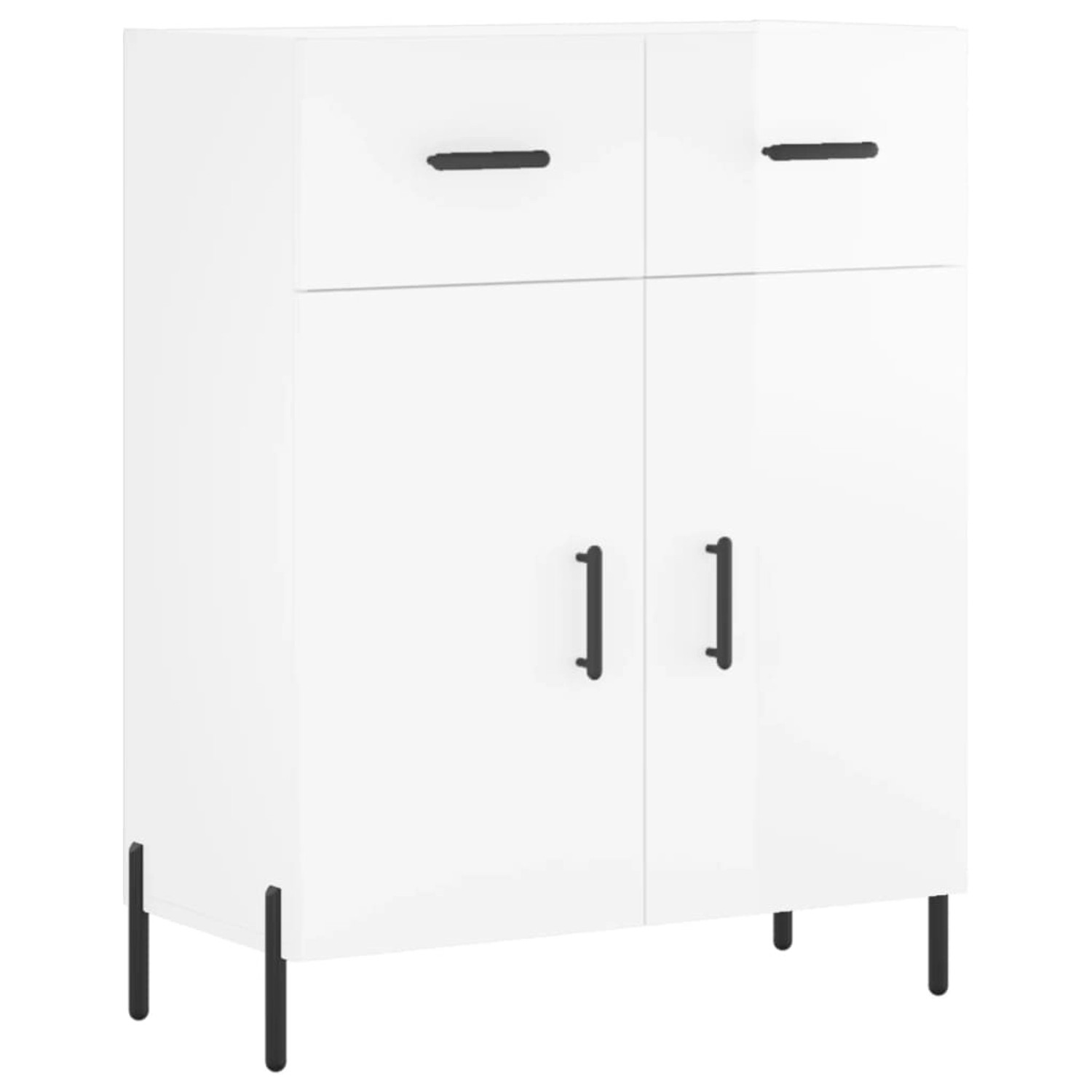 vidaXL Sideboard Hochglanz-Weiß 69,5x34x90 cm Holzwerkstoff 827990 günstig online kaufen