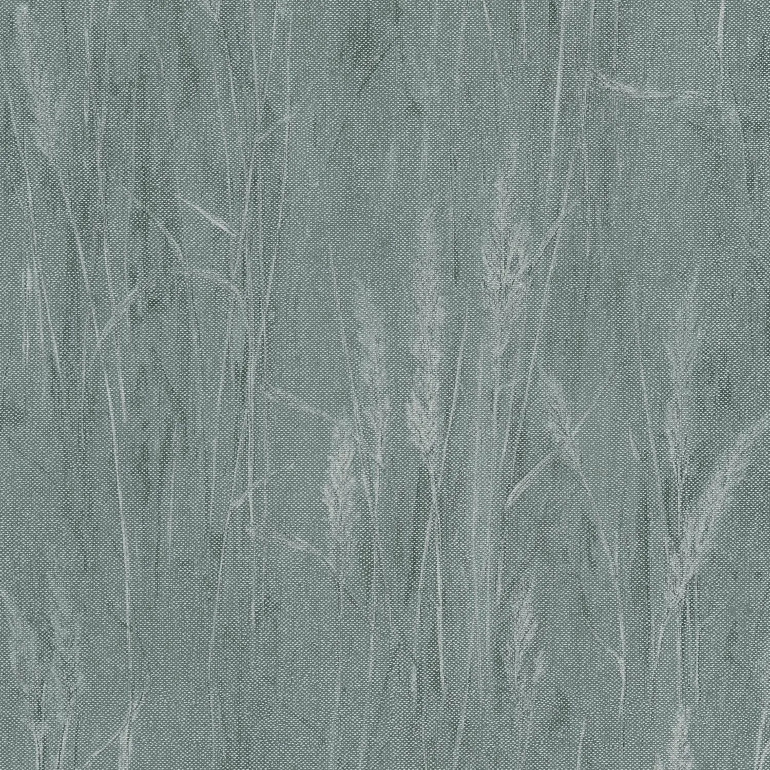 PROFHOME 790941-GU Florale Tapete Metallic Effekt Grün Silber 0,53 m x 10,05 m 5,33 m2