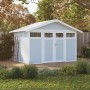 Grosfillex Kunststoff-Gartenhaus Utility 7,5 m² in Graublau mit Doppeltür.