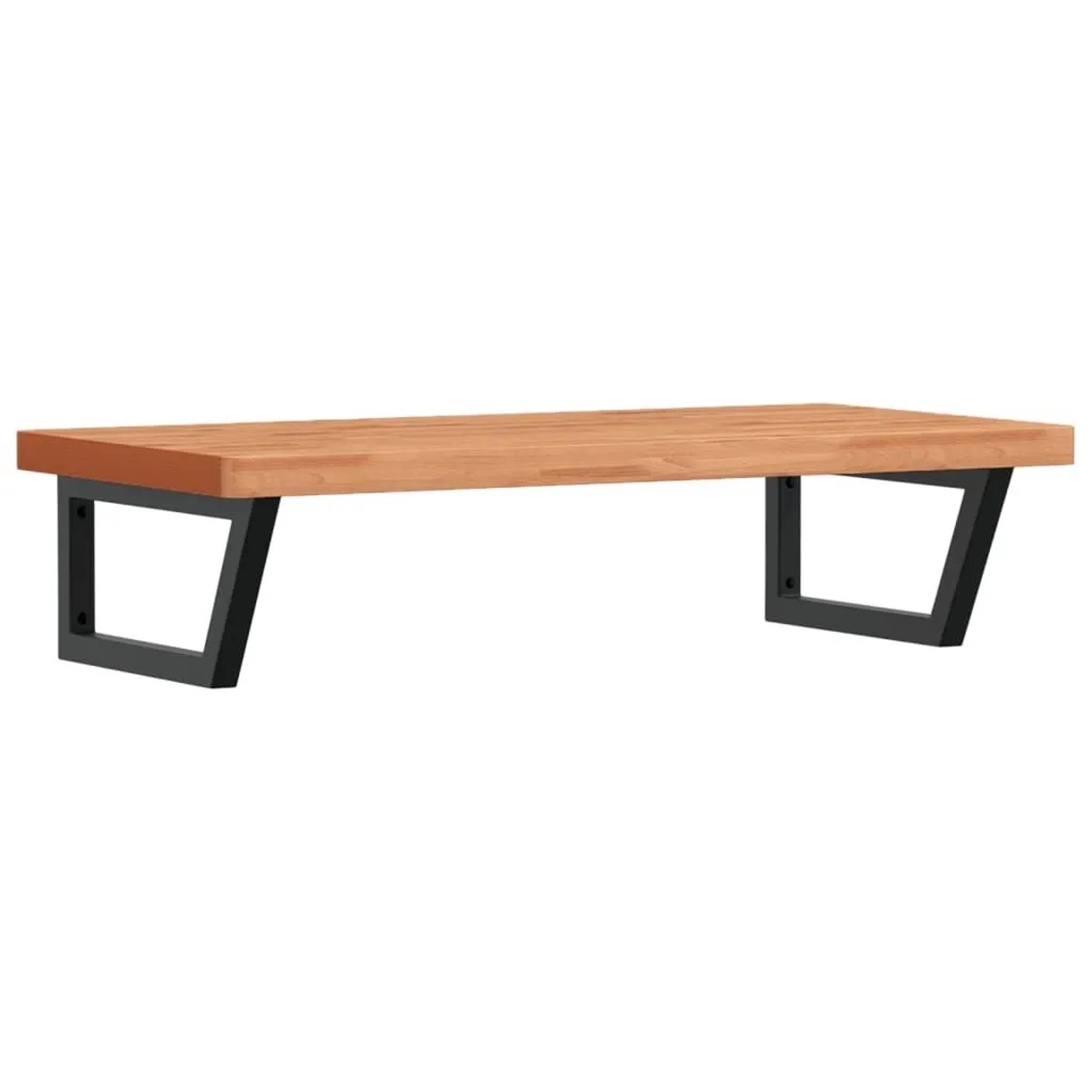 vidaXL Waschbeckenregal Wandmontage Stahl und Massivholz Buche 3302447 günstig online kaufen