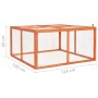 vidaXL Kaninchenstall aus Tannenholz, 124x120x60 cm, mit Drahtgitter. Ideal als Nagerstall.